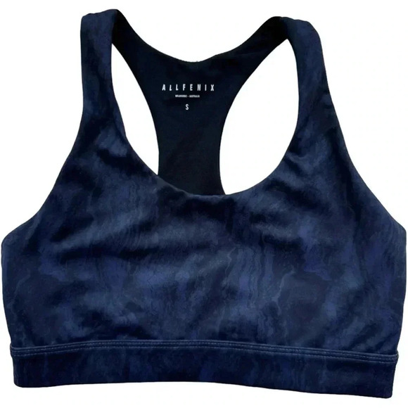 ALLFENIX | Racerback Sport Bra | Deep Stone Navy Black | Compression | Small - Picture 8 of 8